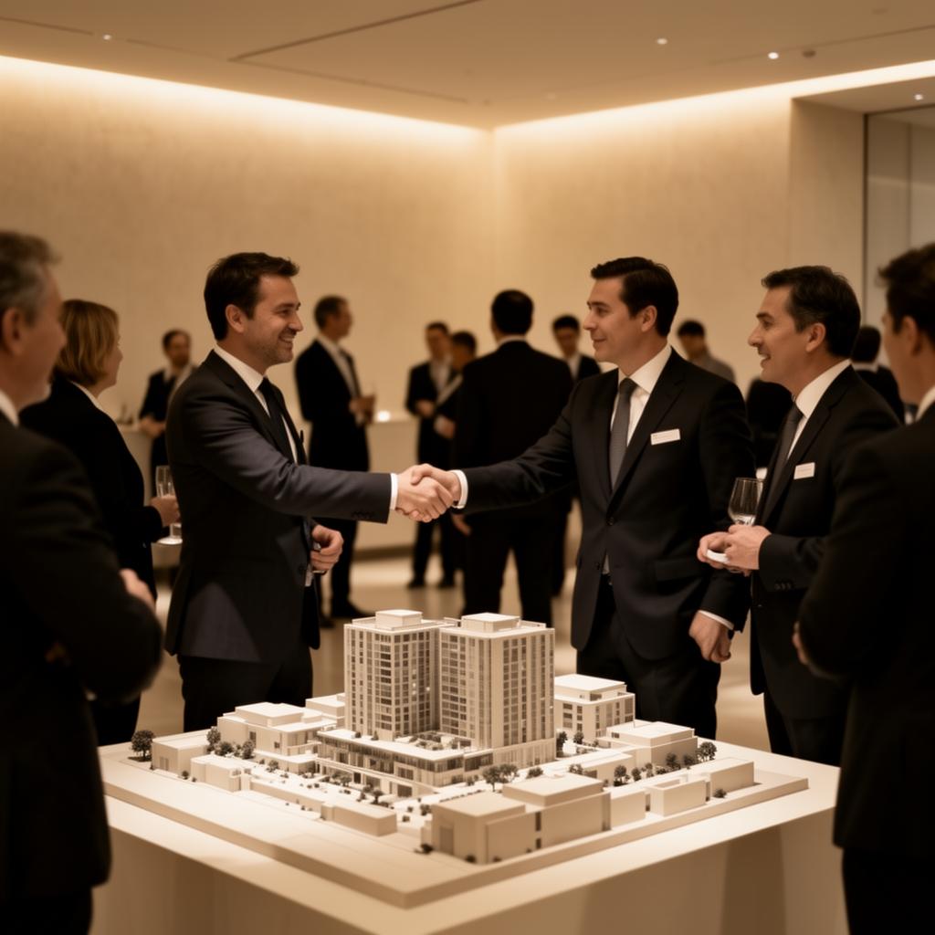 Evento profesional de vinculación entre desarrolladoras y brokers en un espacio premium